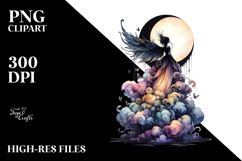 Gothic Fairy on a Cloud, PNG Product Image 2