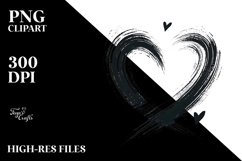 Simple Paintbrush Style Heart PNG Product Image 2