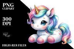 Cute Baby Unicorn Clipart Product Image 3