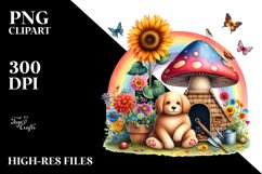 Autumn Scene with Colorful Flowers | Sublimation | Clipart. Product Image 3