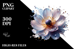 Glossy Anemone Abstract PNG Product Image 2