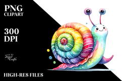 Colorful Cute Snail Dancing | Clipart Product Image 2