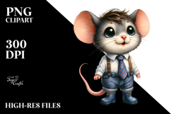 Baby Mouse Tie Rain Boots White Background | Clipart Product Image 2