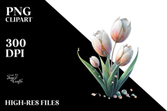 Tulip with Golden Insertions PNG Product Image 2