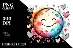 Colorful Heart with Wings PNG Product Image 2