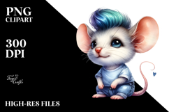 Cute Baby Mouse Sitting PNG Product Image 2