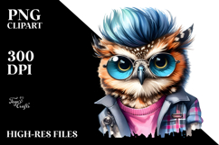 Cute Baby Owl Posing PNG Product Image 2