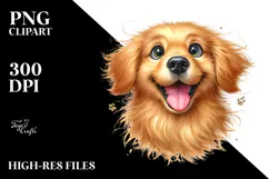 Adorable Golden Retriever PNG Product Image 2