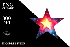 Colorful Simple Vibrant Star Painting | Sublimation | Product Image 3