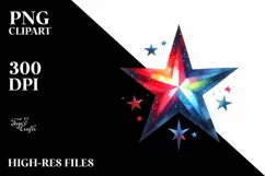 Colorful Simple Vibrant Star Painting | Sublimation | Product Image 3