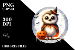 Cute Baby Owl Halloween PNG Product Image 2