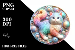 Pastel Glossy Kitten with Metalic Accents Product Image 2