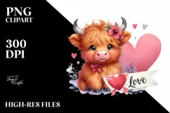 Cute Highland Cow Spring Love Flowers |T-shirt, Mug, Tumbler Product Image 7