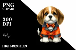 Wimsical Puppy Wearing Halloween Suit | Sublimation | Product Image 3
