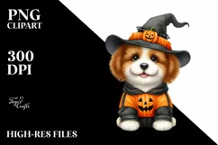 Wimsical Puppy Wearing Halloween Suit | Sublimation | Product Image 3