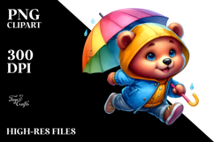 Cute Baby Bear Running PNG Product Image 2