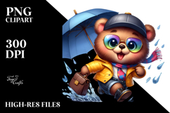 Cute Baby Bear Running PNG Product Image 2