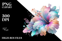 Shiny Hibiscus Abstract PNG Product Image 2