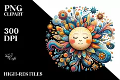 Colorful Sun Painting | Sublimation | Clipart Product Image 3