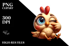 Ridiculously Cute Chicken PNG Product Image 2