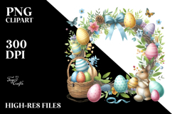 Easter Wreath, Pastel PNG Product Image 2