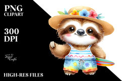 Cute Baby Sloth in Summer Clothes Product Image 2