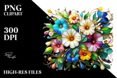 Watercolor Luxury Flower Splash Clipart Product Image 1