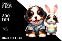 Cute Baby Bernese Dog, PNG Product Image 2