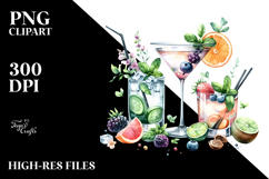 Creative Back View Cocktail PNG Product Image 2