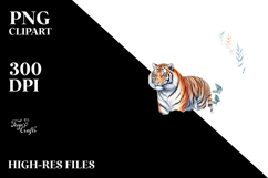 Pastel Tiger Floral Frame | Clipart Product Image 2
