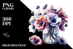 Abstract Watercolor Jar | Vibrant Anemone Product Image 2