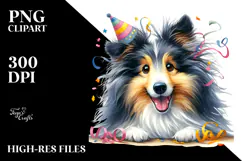 Happy Baby Collie PNG Product Image 2