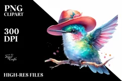 Baby Hummingbird Hat Cute Wings Clipart Product Image 1