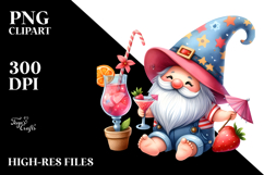 Gnome Drinking Cocktail PNG Product Image 2