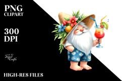 Cute Gnome Drinking Cocktail PNG Product Image 2