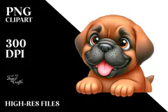 Baby Mastiff Cartoon, Transparent PNG Product Image 2