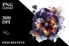Shiny Pansy Splash Clipart Product Image 1