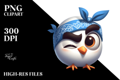 Dramatic Bird with Bandana PNG Product Image 2