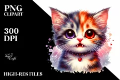 Colorful Baby Kitten PNG Product Image 1