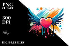 Heart with Wings, PNG Product Image 2