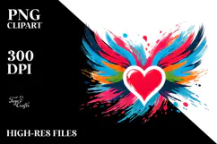 Heart with Wings, PNG Product Image 2