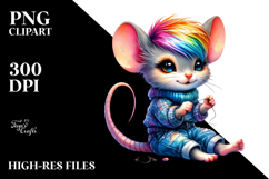 Cute Baby Mouse Playing PNG Product Image 2