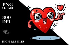 Cartoon Heart, PNG Product Image 2