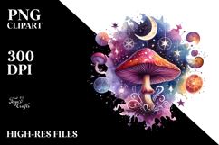 Vibrant Magical Celestial Mushroom Tarot JPEG Product Image 2