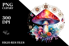 Vibrant Magical Celestial Mushroom Tarot JPEG Product Image 2