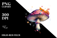 Vibrant Magical Celestial Mushroom Tarot JPEG Product Image 2