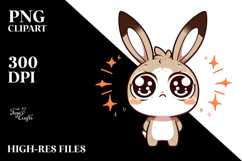 Goofy Bunny with Wide Eyes PNG Product Image 2