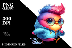 Cute Baby Bird with Raincoat PNG Product Image 2