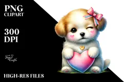 Adorned Baby Puppy PNG Product Image 2