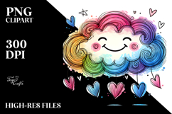 Scribbled Heart Cloud PNG Product Image 2